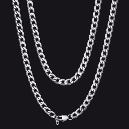 Cuban Link Curb Chain Stainless Steel Necklace for