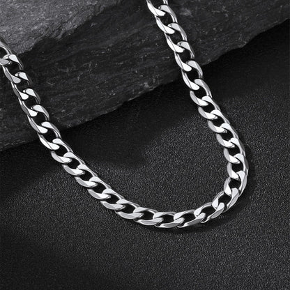 Cuban Link Curb Chain Stainless Steel Necklace for