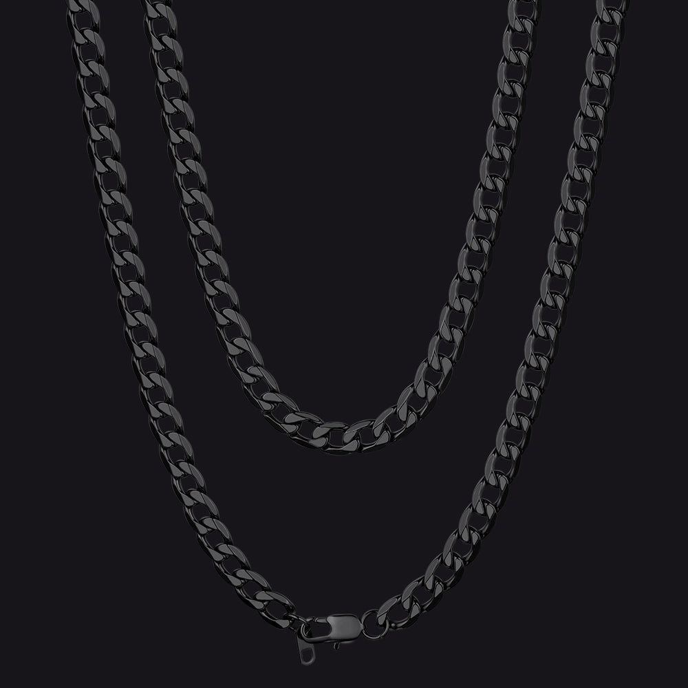 Cuban Link Curb Chain Stainless Steel Necklace for