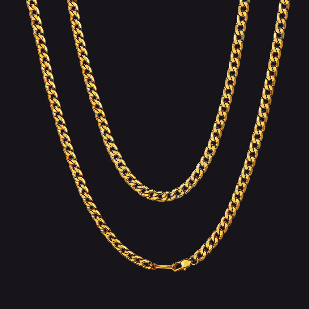Cuban Link Curb Chain Stainless Steel Necklace for