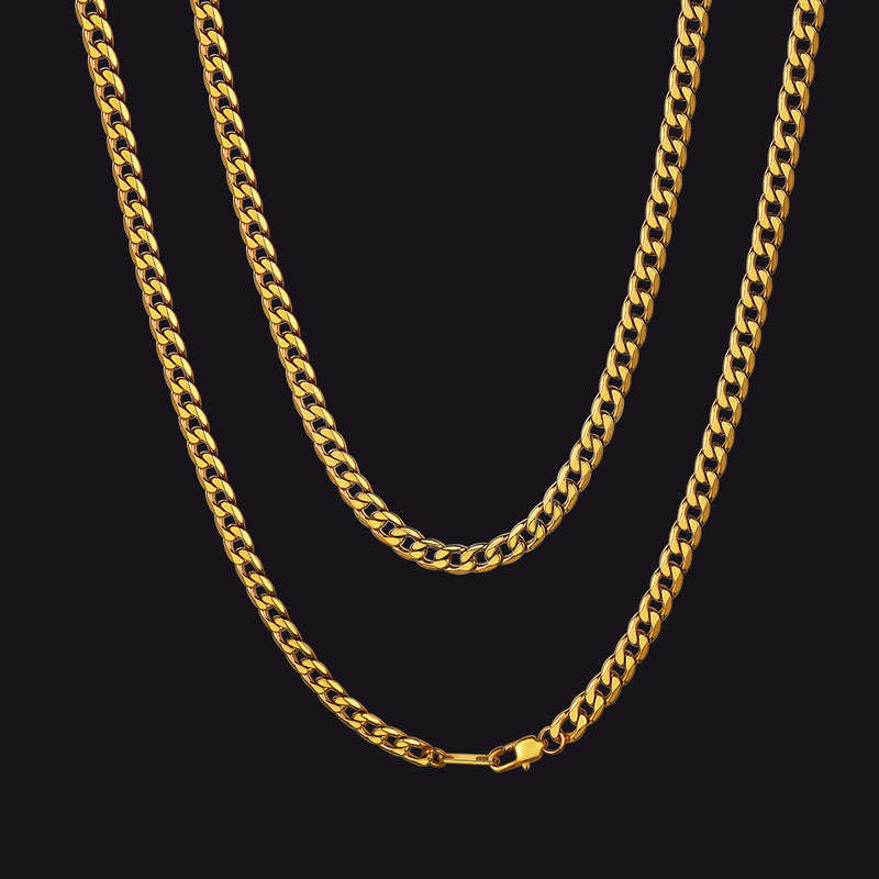 Cuban Link Curb Chain Stainless Steel Necklace for