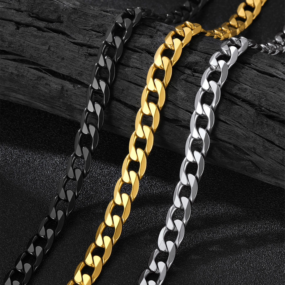 Cuban Link Curb Chain Stainless Steel Necklace for