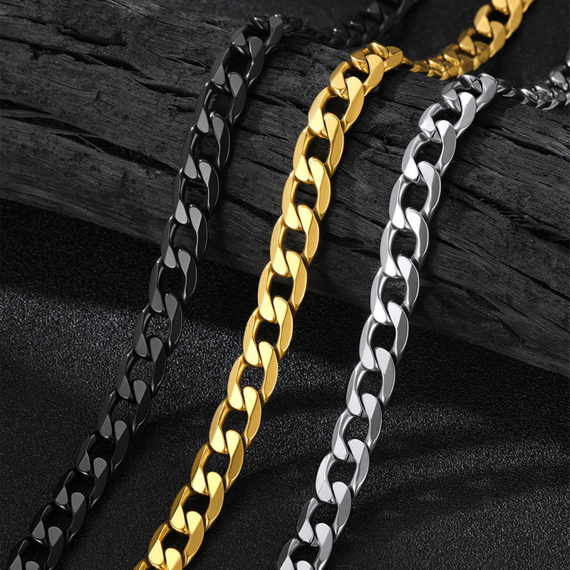 Cuban Link Curb Chain Stainless Steel Necklace for