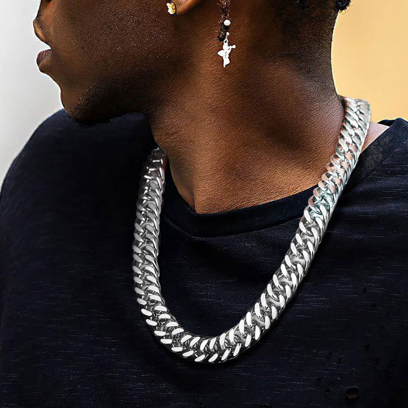 Heavy Miami Cuban Link Chain Necklace for