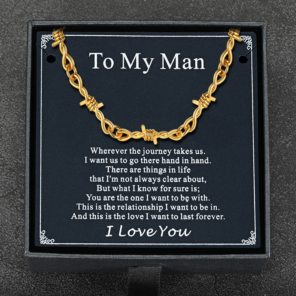 Gothic Thorn Barb Wire Chain Link Necklace Birthday Gift for