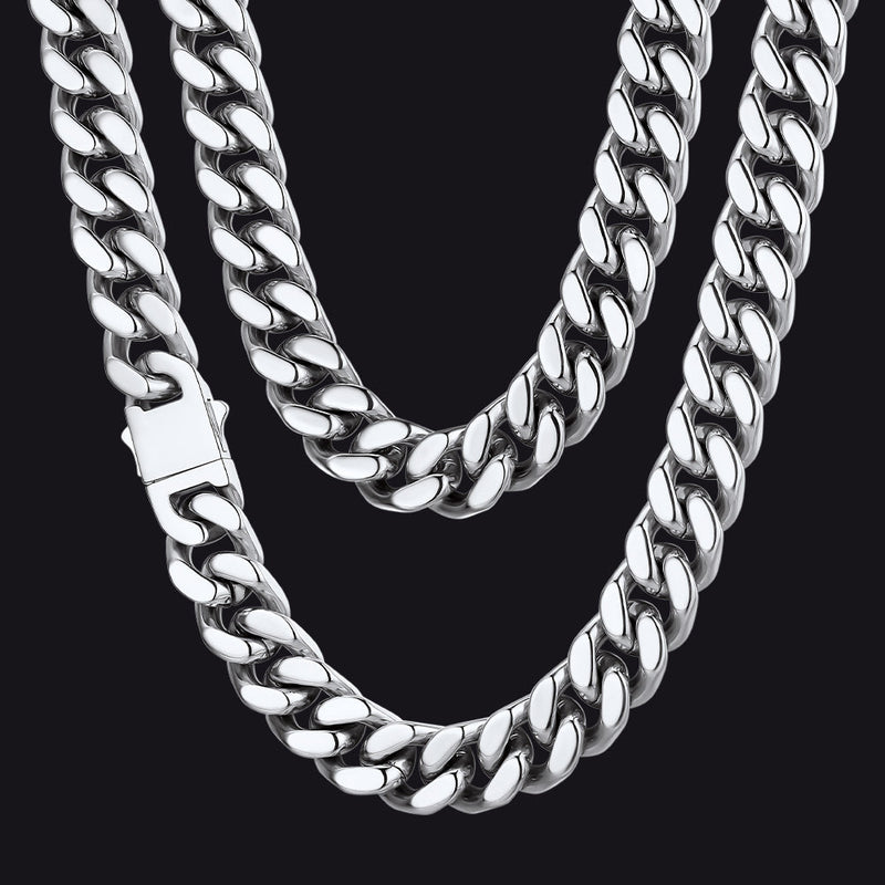 To My Man Miami Cuban Link Chain Necklace, Birthday or Anniversary Gift for Him