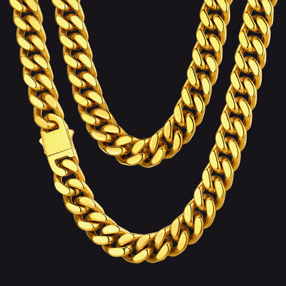Miami Cuban Link Chain Necklace 5/7/9/12 Mm Chain for
