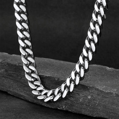 Chunky Cuban Link Chain Choker Necklace for , 5/12/14mm Width