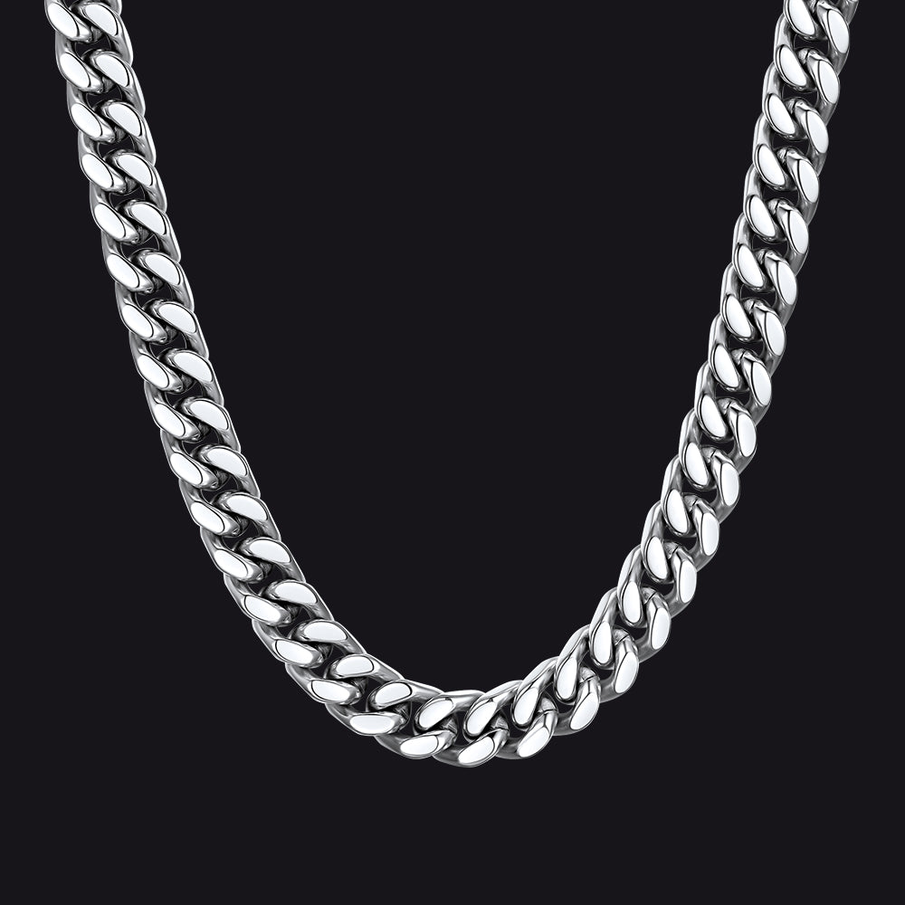 Chunky Cuban Link Chain Choker Necklace for , 5/12/14mm Width