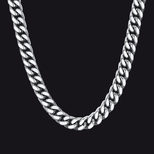 Chunky Cuban Link Chain Choker Necklace for , 5/12/14mm Width
