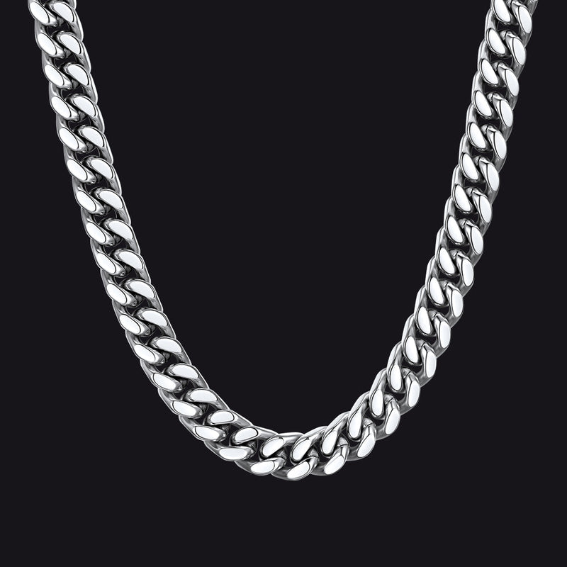 Chunky Cuban Link Chain Choker Necklace for , 5/12/14mm Width