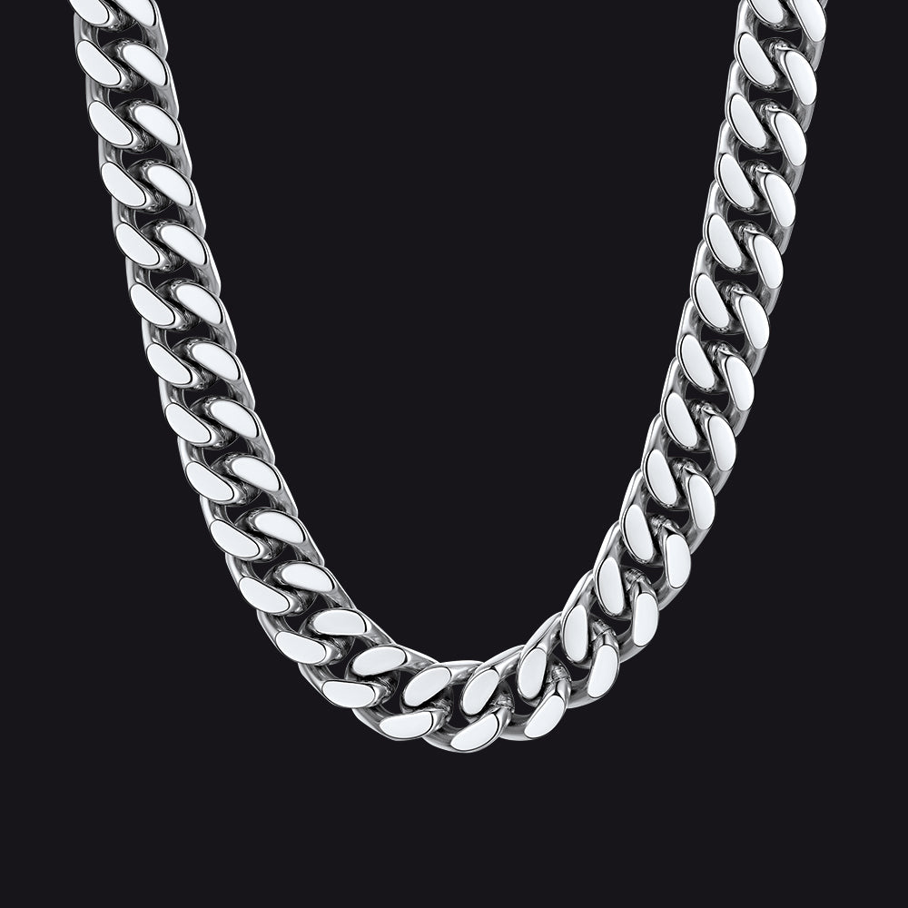 Chunky Cuban Link Chain Choker Necklace for , 5/12/14mm Width