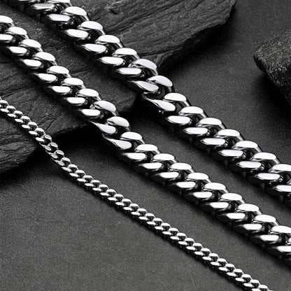 Chunky Cuban Link Chain Choker Necklace for , 5/12/14mm Width
