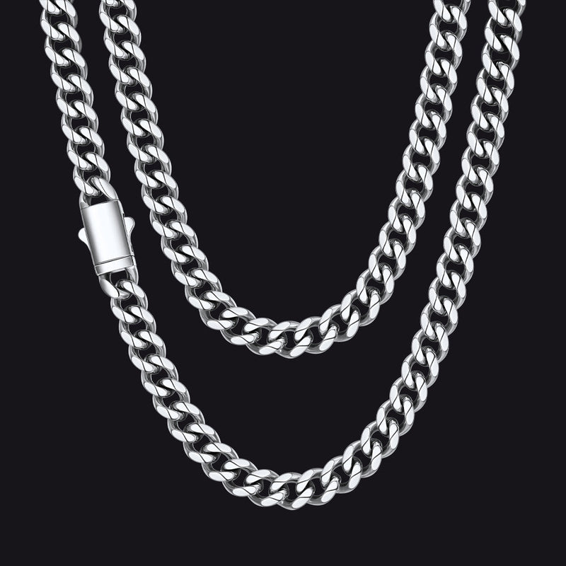 Engraved Cuban Link Chain Necklace for 6/9/12mm Width