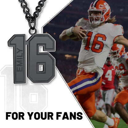 Custom Sports Jersey Number Necklace for Sport Fans, Gift for