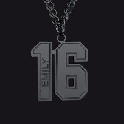 Custom Sports Jersey Number Necklace for Sport Fans, Gift for