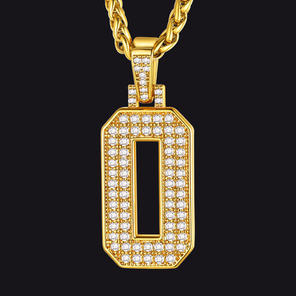 Baseball Diamond Jersey Number Chain Necklace for