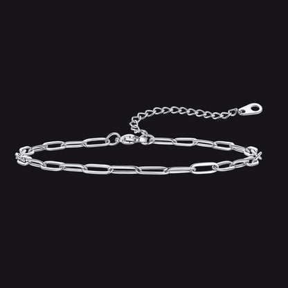Paperclip Chain Anklet Bracelet for , 2/3/6mm Width