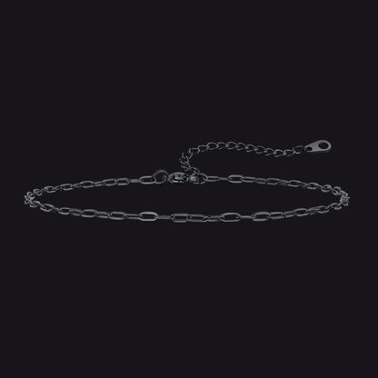 Paperclip Chain Anklet Bracelet for , 2/3/6mm Width