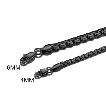 Flat Box Link Chain Bracelet for