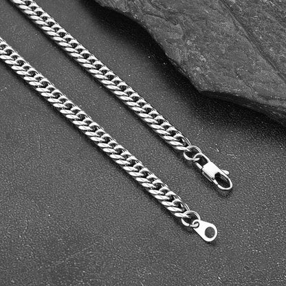 6mm Cuban Link Chain & Bracelet Gift Set for