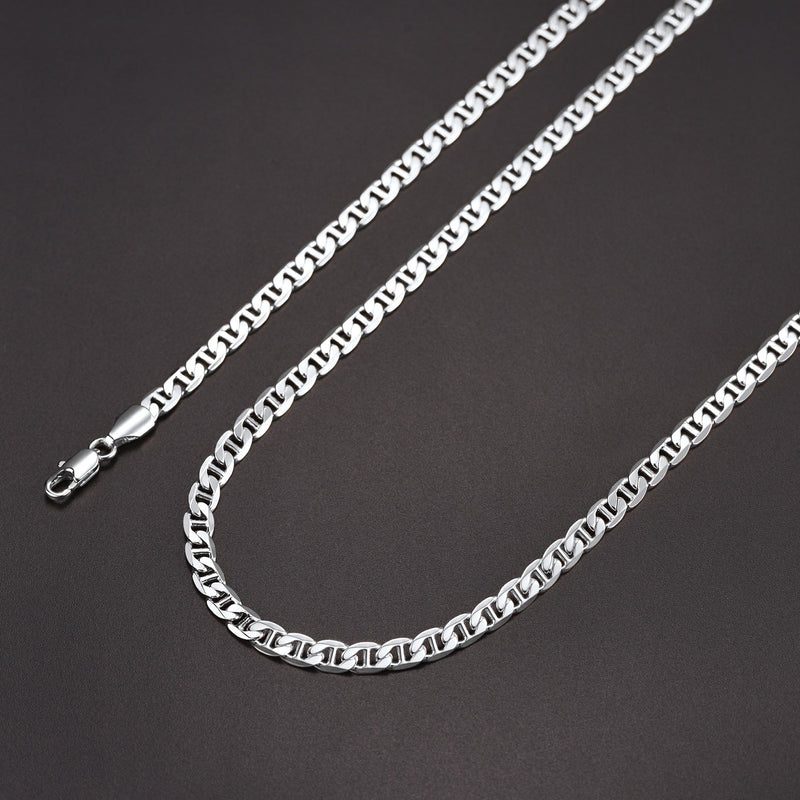 5mm Anchor Marine Chain Link Necklace for