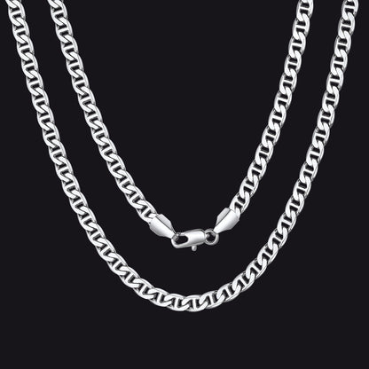 5mm Anchor Marine Chain Link Necklace for