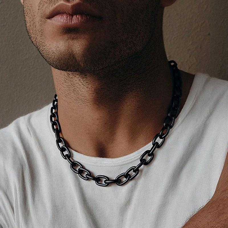 Classic Rolo Cable Link Chain Necklace Stainless Steel Chain for