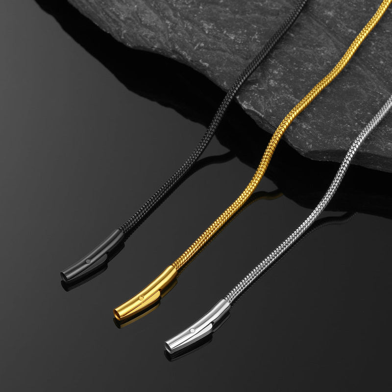 2mm Thin Snake Chain Stainless Steel Necklace for