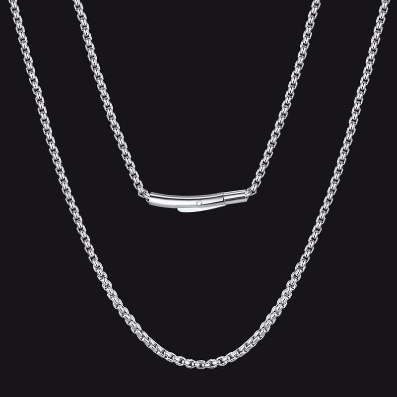 2mm Stainless Steel Rolo Cable Chain Necklace for