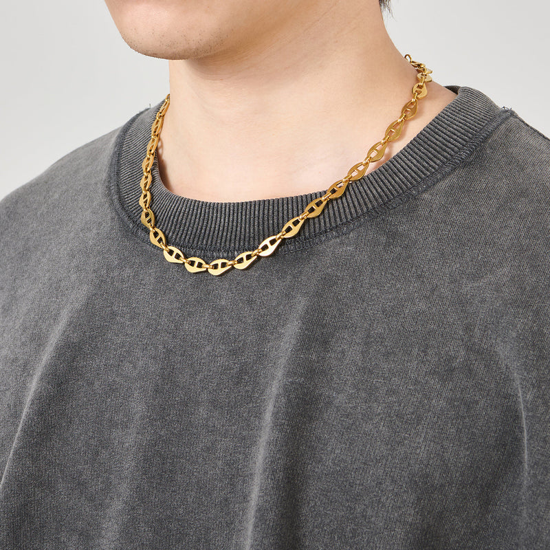7.5mm Anchor Chain Link Choker Necklace for