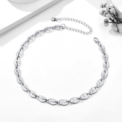 7.5mm Anchor Chain Link Choker Necklace for
