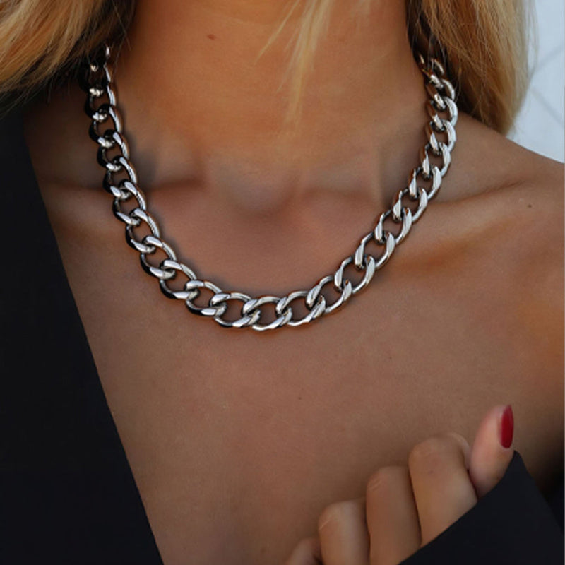 Chunky Cuban Link Chain Necklace for