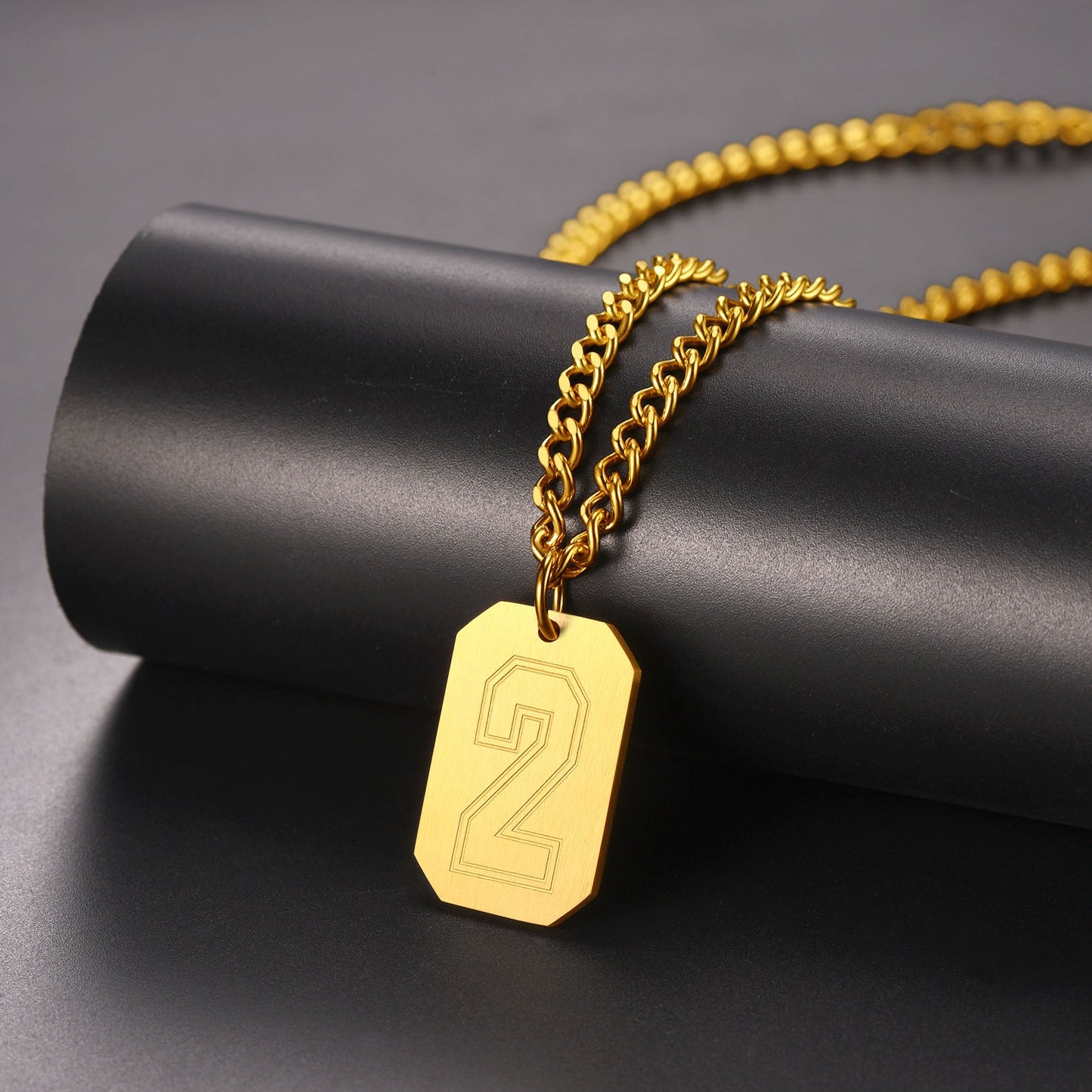 Custom Baseball Jersey Number Dog Tag Necklace for Sport