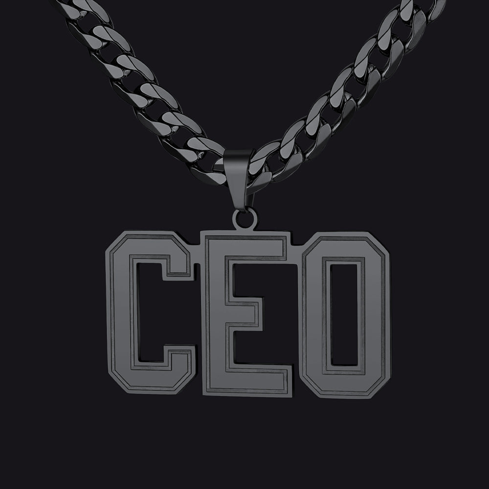 Custom Name Letter Cuban Link Chain Necklace for