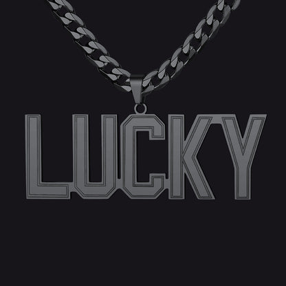 Custom Name Letter Cuban Link Chain Necklace for