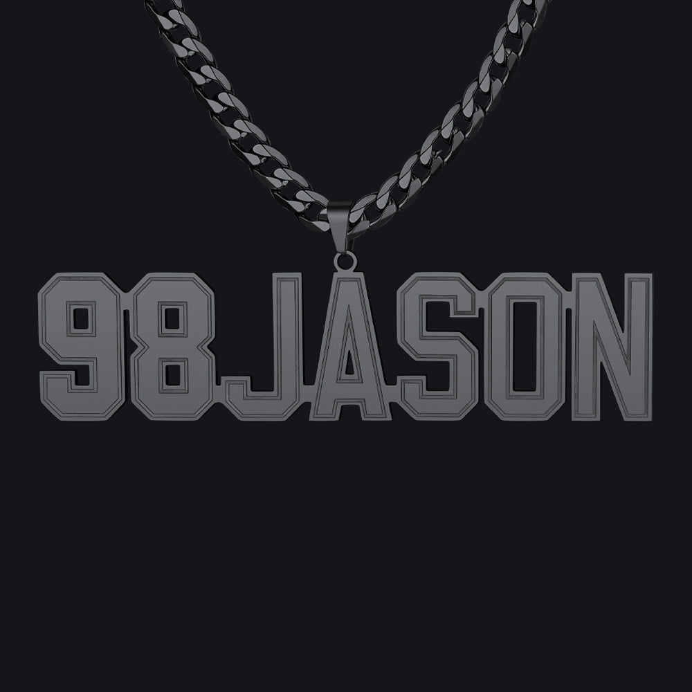 Custom Name Letter Cuban Link Chain Necklace for