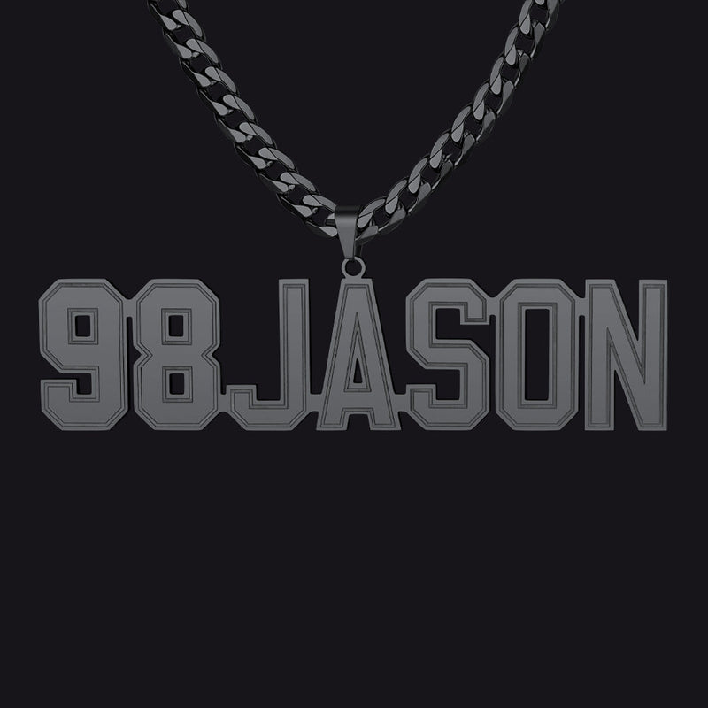 Custom Name Letter Cuban Link Chain Necklace for
