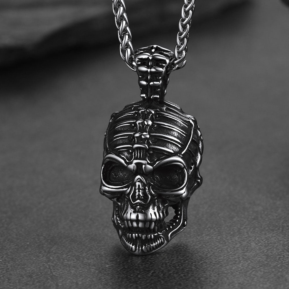 Gothic Skull Necklace Pendant for