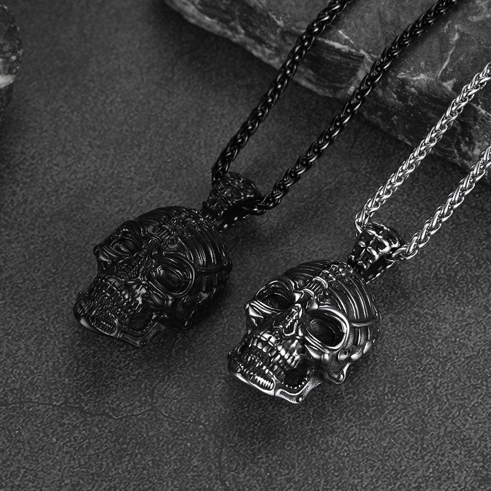 Gothic Skull Necklace Pendant for