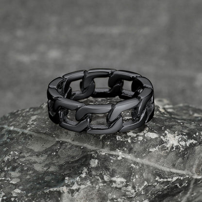 Chunky Cuban Link Chain Ring for Stainless Steel