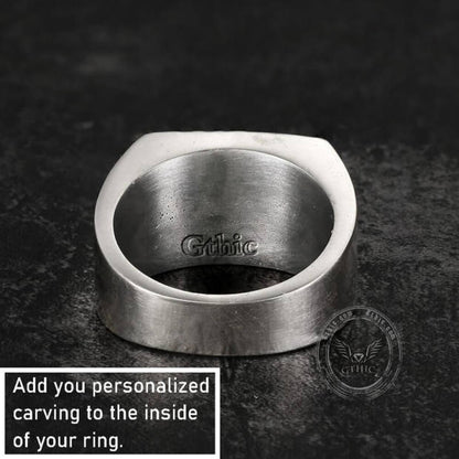 Forever More Wings Hourglass Moon Sterling Silver Skull Ring