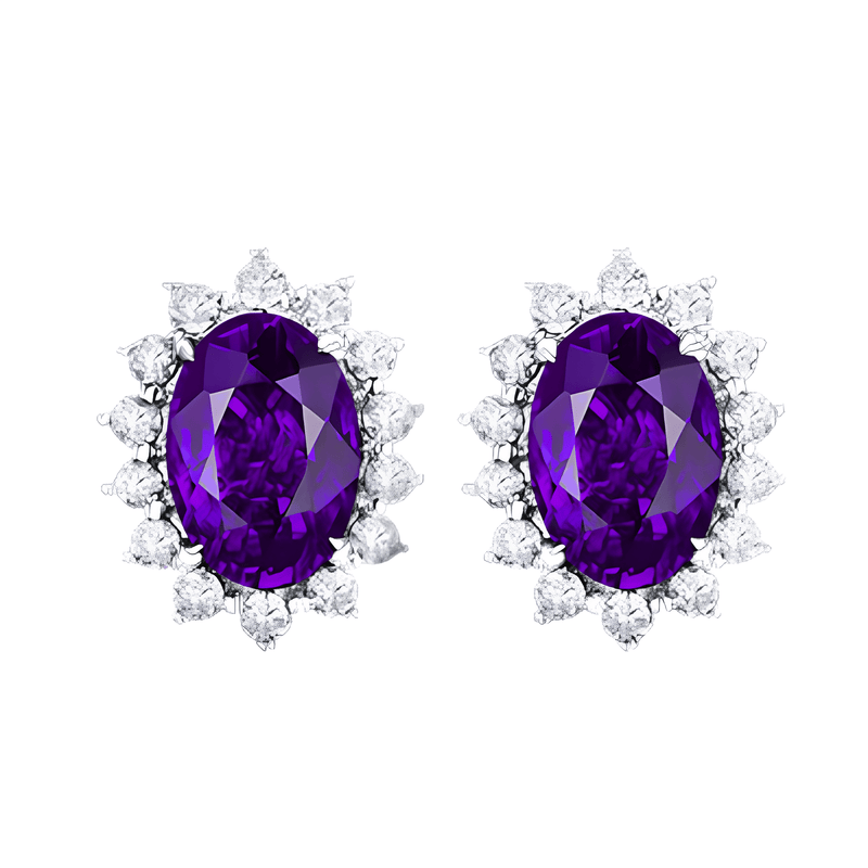 Celestial Radiance Gemstone Studs