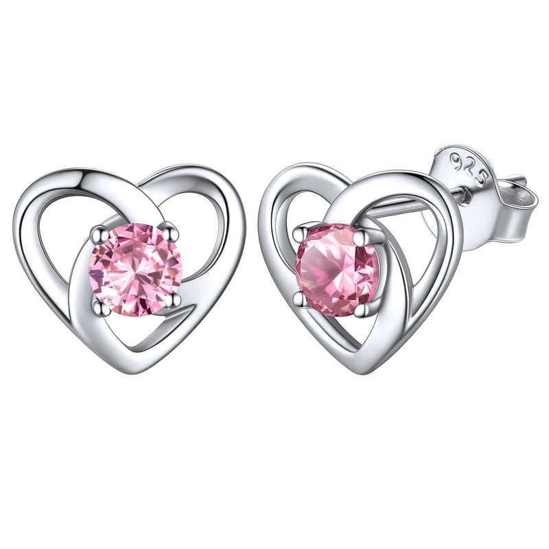 Sterling Silver Celtic Knot Birthstone Stud Earrings Birthday Gifts for