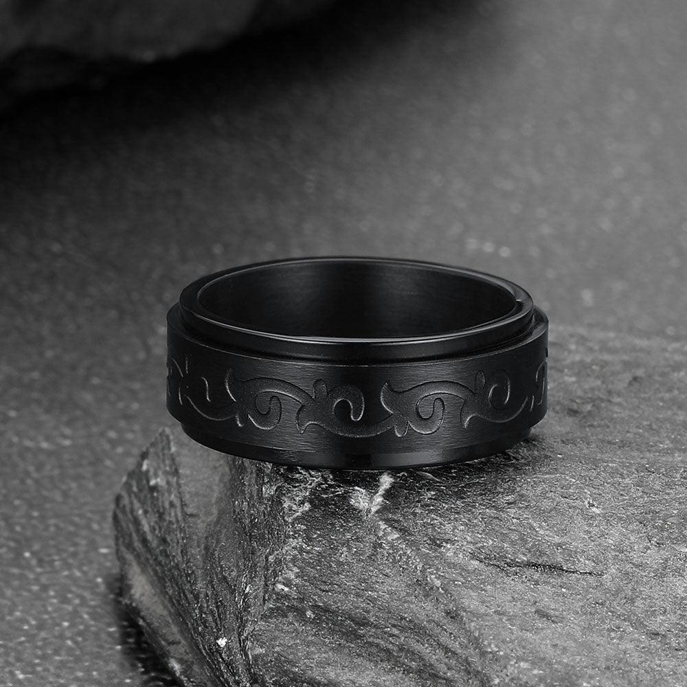 Celtic Knot Finger Spinner Band Ring for