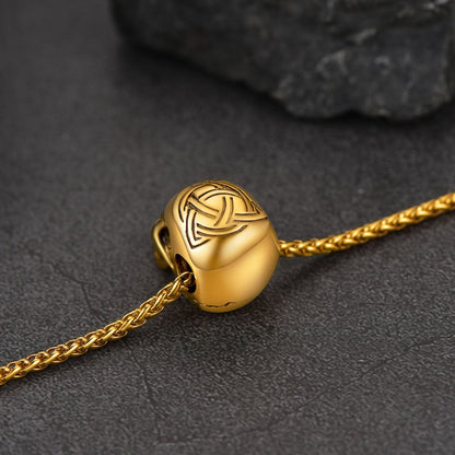 Gothic Celtic Skull Pendant Necklace for