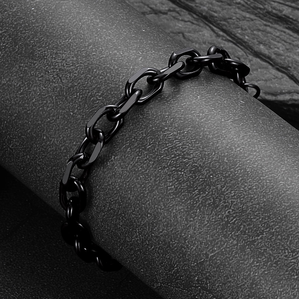Stainless Steel Rolo Link Bracelet for