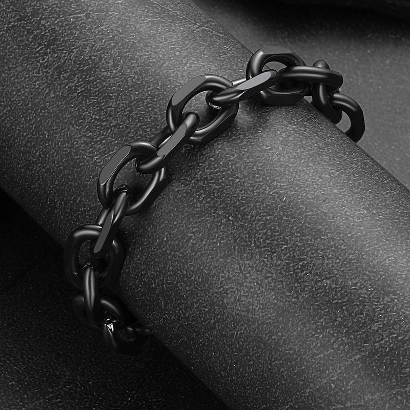 Stainless Steel Rolo Link Bracelet for
