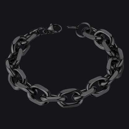 Stainless Steel Rolo Link Bracelet for