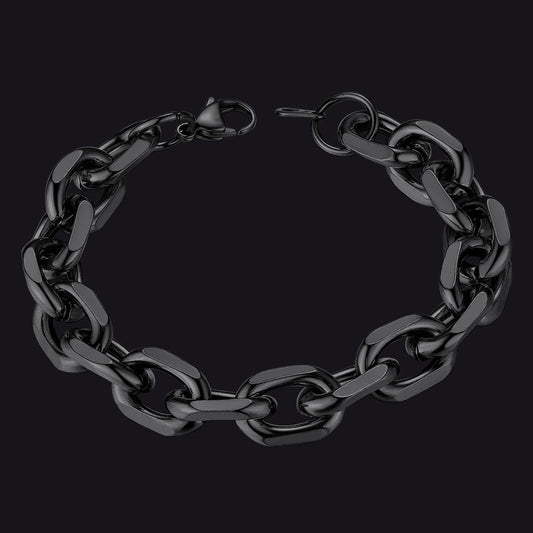 Stainless Steel Rolo Link Bracelet for
